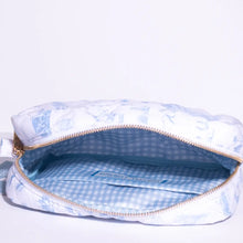 Load image into Gallery viewer, Country & Coastal Toile Makeup Travel Bag