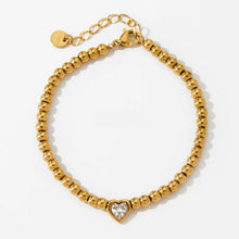 Load image into Gallery viewer, Gold Heart Bracelet