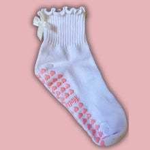 Load image into Gallery viewer, White Bow Grip Socks