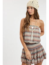Load image into Gallery viewer, Chevron Smocked Waist Mini Dress