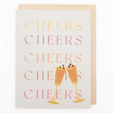 Load image into Gallery viewer, 'cheers' Champagne Flute Congratulations Card