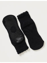 Load image into Gallery viewer, The Ruffle Grip Sock Black