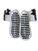 Load image into Gallery viewer, Black Bow Grip Socks