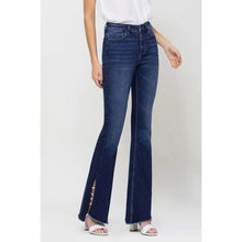 Load image into Gallery viewer, High Rise Slit Raw Hem Flare Jeans