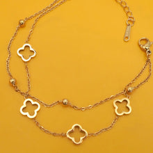 Load image into Gallery viewer, Layered Gold Clover Bracelet