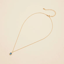 Load image into Gallery viewer, December Birth Stone Necklace Blue Topaz