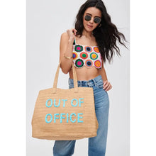 Load image into Gallery viewer, Out Of Office Straw Tote