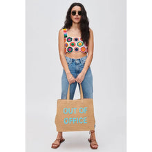 Load image into Gallery viewer, Out Of Office Straw Tote