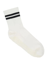 Load image into Gallery viewer, Crew Non Slip Grip Socks - Sporty Stripe Ivory