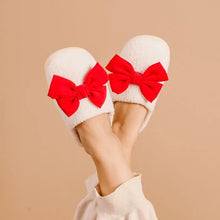 Load image into Gallery viewer, Red Bow Slippers