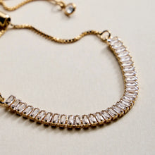 Load image into Gallery viewer, Gold Baguette Adjustable Bracelet