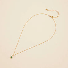 Load image into Gallery viewer, May Birth Stone Necklace Emerald