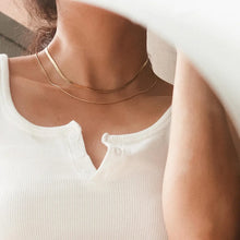 Load image into Gallery viewer, Gold Layered Flat Chain Necklace