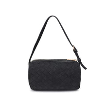 Load image into Gallery viewer, Black Suede Woven Mini Bag