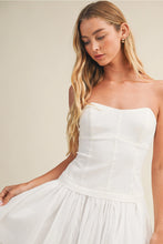 Load image into Gallery viewer, White Strapless Dress