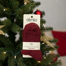 Load image into Gallery viewer, Burgundy Pilates Grip Sock