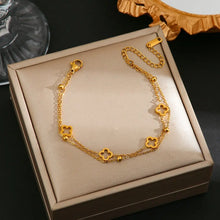 Load image into Gallery viewer, Layered Gold Clover Bracelet