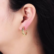 Load image into Gallery viewer, Croissant Hoop Earrings