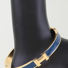 Load image into Gallery viewer, Navy H Cuff Bracelet