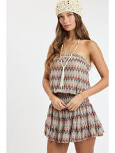 Load image into Gallery viewer, Chevron Smocked Waist Mini Dress