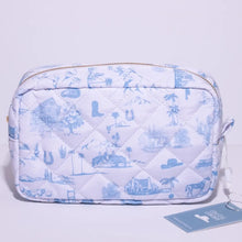Load image into Gallery viewer, Country & Coastal Toile Makeup Travel Bag