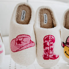 Load image into Gallery viewer, Boot and Cowgirl Hat Western Slippers