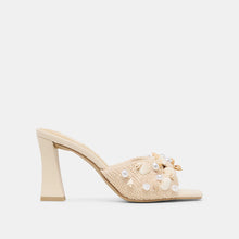 Load image into Gallery viewer, Tylah Heels Oatmeal Beaded Raffia