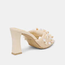 Load image into Gallery viewer, Tylah Heels Oatmeal Beaded Raffia