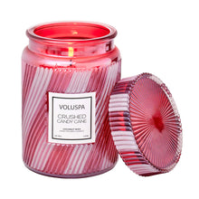 Load image into Gallery viewer, Crushed Candy Cane Large Jar Candle