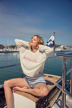 Load image into Gallery viewer, Seaside Waffle & Embroidered Sweater