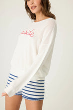 Load image into Gallery viewer, Seaside Waffle & Embroidered Sweater