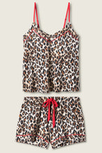 Load image into Gallery viewer, Holiday Dreams Leopard Print Shorts Set