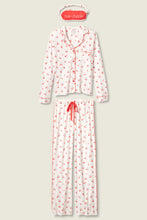 Load image into Gallery viewer, Valentine's Day Cherry Print 3-Piece PJ Set
