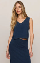 Load image into Gallery viewer, Sloane V-Neck Jersey Denim Tank