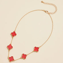 Load image into Gallery viewer, Red Clover Necklace