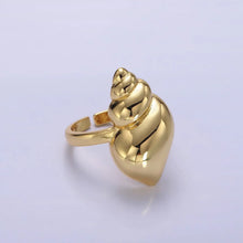 Load image into Gallery viewer, Gold Seashell Adjustable Ring