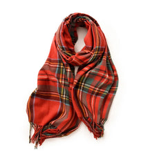 Load image into Gallery viewer, Red Plaid Scarf
