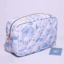 Load image into Gallery viewer, Country & Coastal Toile Makeup Travel Bag
