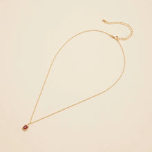 Load image into Gallery viewer, July Birthstone Necklace Ruby