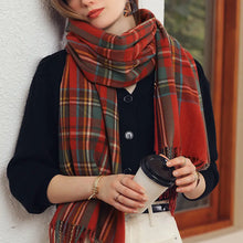 Load image into Gallery viewer, Red Plaid Scarf