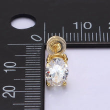 Load image into Gallery viewer, Oval Bezel Stud Earring
