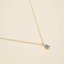 Load image into Gallery viewer, December Birth Stone Necklace Blue Topaz
