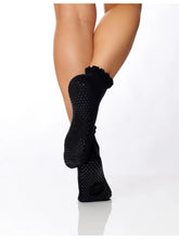 Load image into Gallery viewer, The Ruffle Grip Sock Black