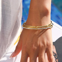 Load image into Gallery viewer, Gold Rhinestone Stack Bracelet