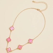 Load image into Gallery viewer, Pink Clover Necklace