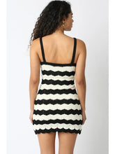 Load image into Gallery viewer, Stripe Crochet Mini Dress