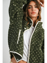Load image into Gallery viewer, Olive Green Polka Dot Fleece