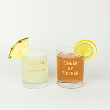 Load image into Gallery viewer, Welcome To The Shit Show Rocks Glass