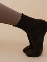 Load image into Gallery viewer, Espresso Dark Brown Pilates Grip Sock
