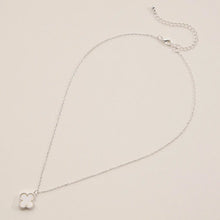 Load image into Gallery viewer, White &amp; Silver Clover Necklace
